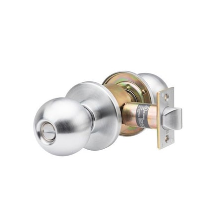 Trans Atlantic Co. SVB Series Stainless Steel Grade 2 Standard Duty Commercial Cylindrical Privacy Bed/Bath Door Knob DL-SVB40-US32D